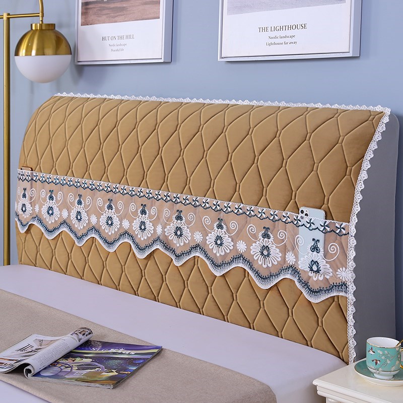 全包床头罩2022简单大方加厚软包欧式木床头通用盖布保护