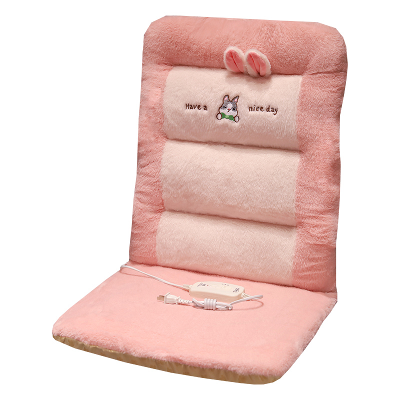 冬季可加热连身坐垫靠背一体办公室久坐屁垫沙发垫学生宿舍?椅垫