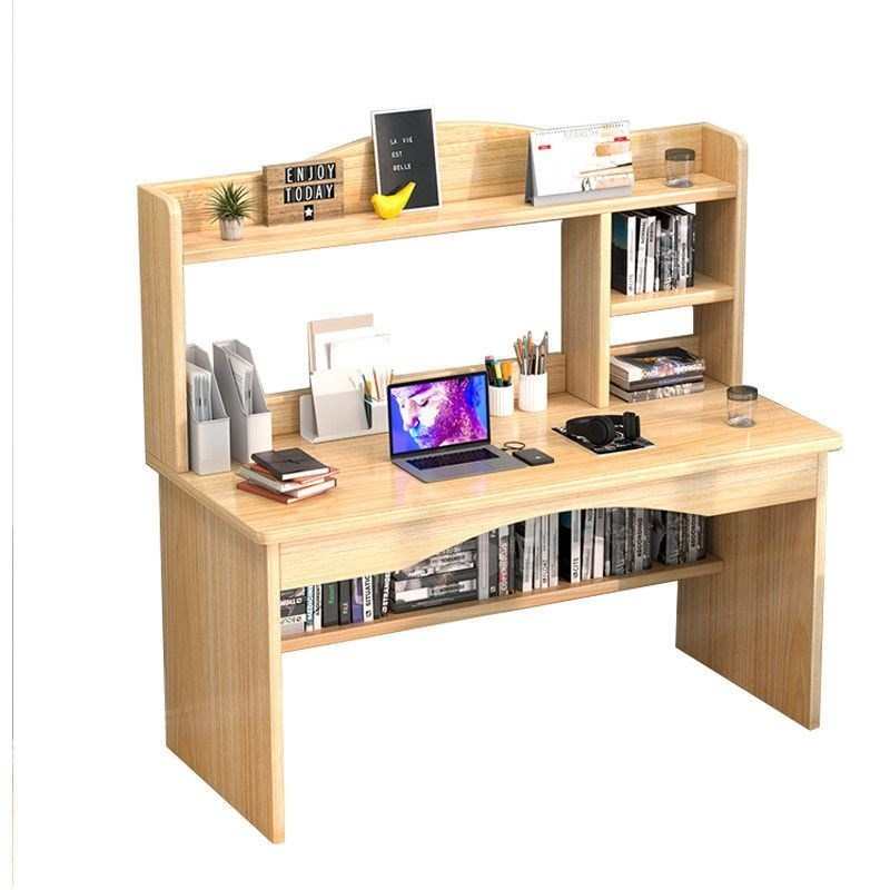 台式电脑桌卧室书桌学生家用书桌书架一体桌简易学习桌椅写字桌子