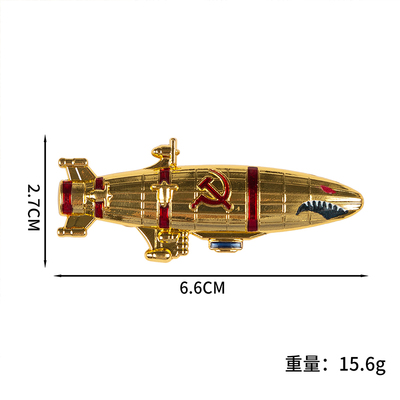 红警2周边基诺夫飞艇胸针游戏周边飞艇CCCP金属徽章别针军迷勋章