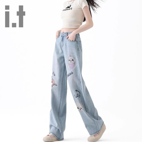 2025春季新品卡通印花牛仔裤