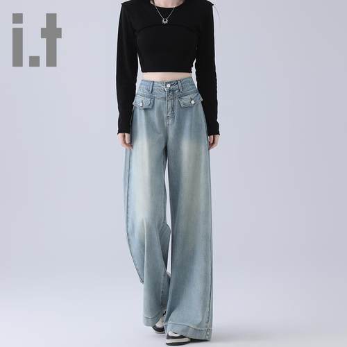 2025春季新款时尚潮流阔腿裤子