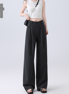 it ccaabb潮款女款西装裤女百搭网红慵懒风阔腿宽松休闲裤长裤女K