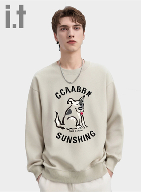 i.t ccaabb2025秋冬新款【男女同款】减龄卡通字母印花圆领卫衣K