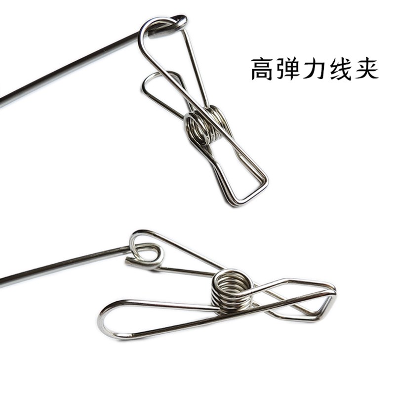 加粗mm不锈钢衣架带夹子挂裤夹防风防滑晾衣架子晒裤架家用