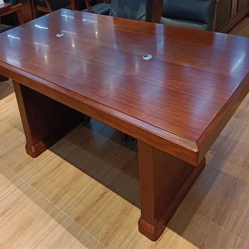 油漆会议桌长桌胡桃色办公家具米米密度板实木皮办公桌子,商业/办公家具,会议桌,淘宝优惠券,粉丝福利购,淘宝优惠卷