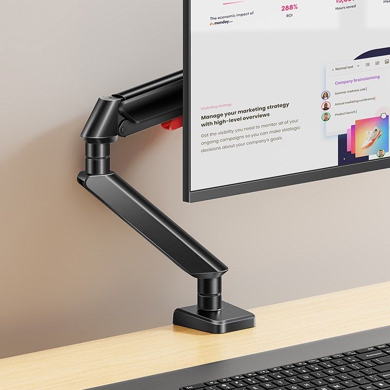 显示器支架机械臂电脑旋转升降悬臂便携屏幕孔托架