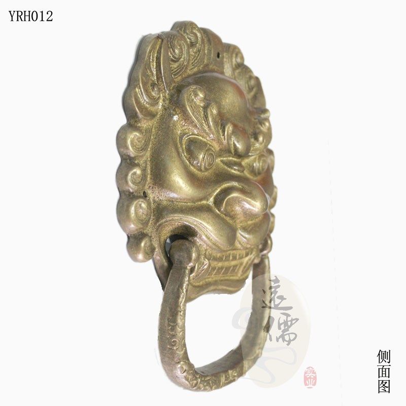 远儒铜雕仿古门环铜拉手兽头大狮子头黄铜大门拉手铺首,基础建材,大拉手,淘宝优惠券,粉丝福利购,淘宝优惠卷