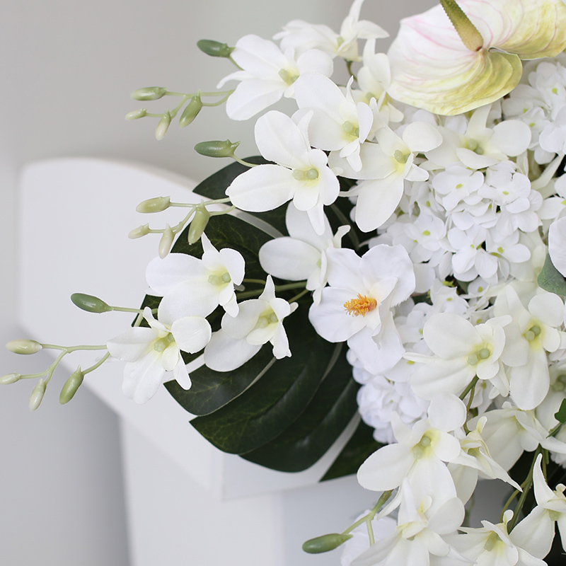 仿真桌花演讲台花会议发布会庆典活动发言台装饰垂吊植物挂花绢花