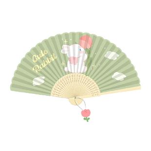 夏天扇子折扇古风儿童小扇子携带竹扇卡通中式折叠小扇子爱