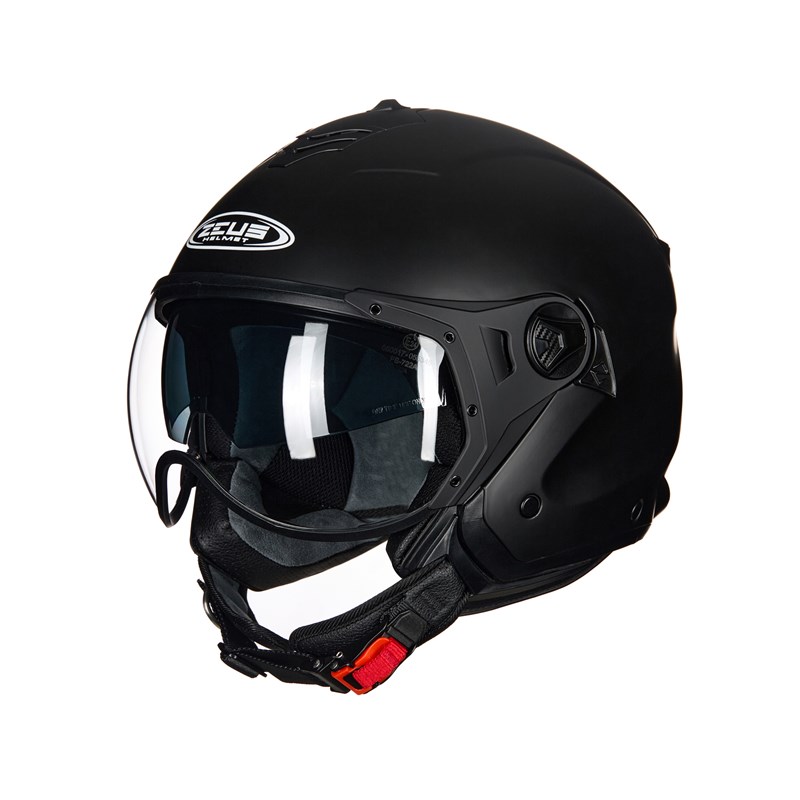 瑞狮四季头盔男女士四季通用摩托车半盔双镜片大码四分之三盔