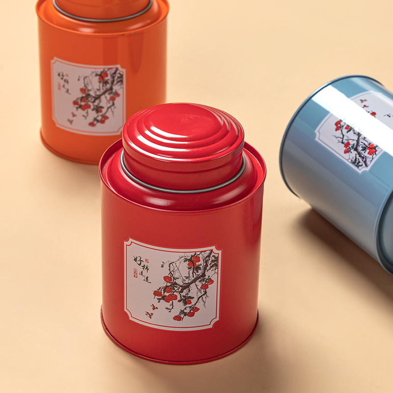 茶叶包装盒新款红色空盒子通用银针红绿茶大红袍铁罐一斤装空礼盒