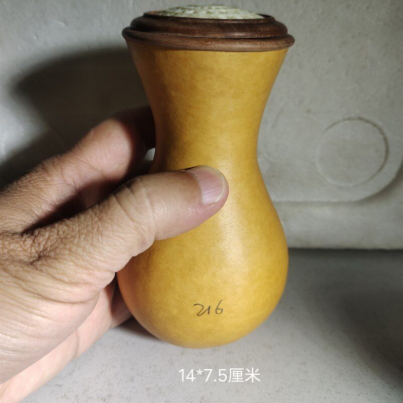 天然手把文玩本长鸡心蝈蝈虫具葫芦工艺品皮质老成瓷实一物一图