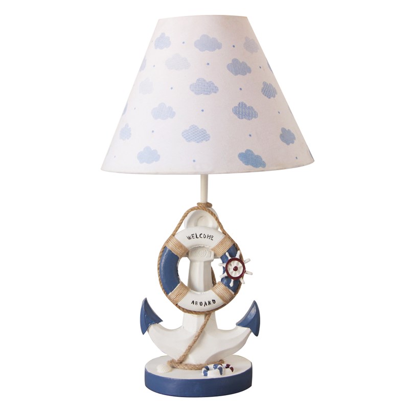 儿童台灯地中海卧室床头儿童房可调光遥控创意温馨蓝色灯塔装饰