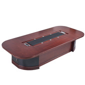 椭圆形油漆实木皮大型米会议桌长条形接待桌洽谈桌椅