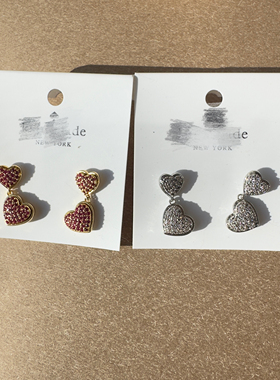 新款外贸出口单K家爱心耳钉新款爱心耳钉两色可选爱心耳钉