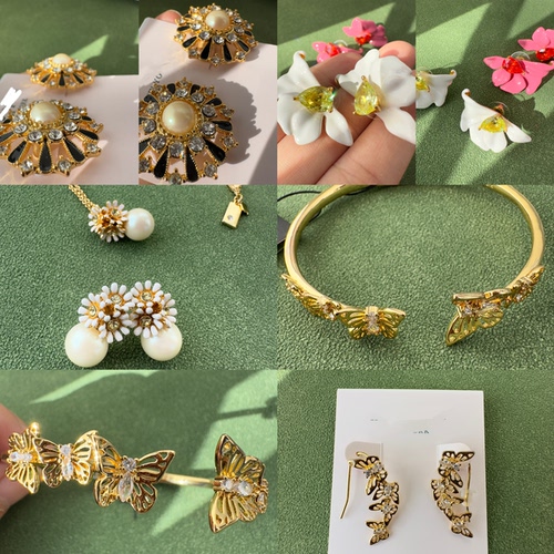 新店特价出口欧美蝴蝶花朵贝壳耳环耳钉项链手镯合集 元 单k系列