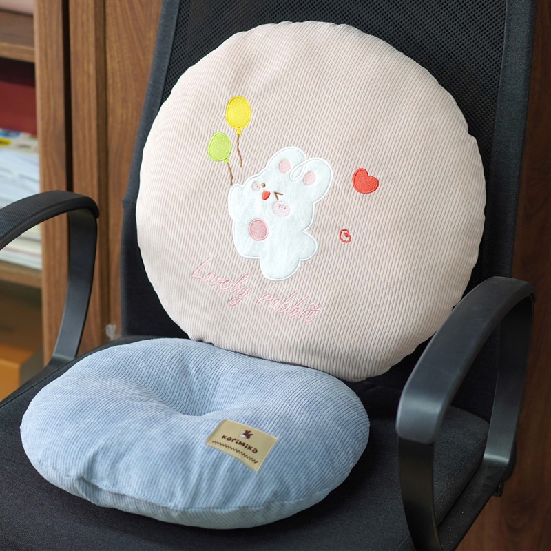 简约美臀圆形坐垫立体微弹海绵椅垫柔软女生健美塑形垫办公室靠背