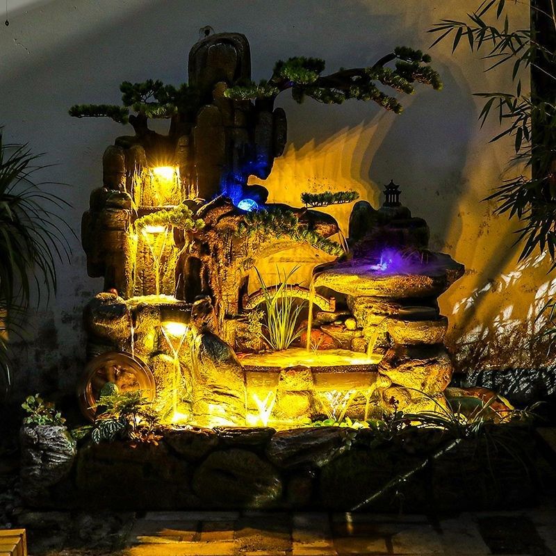 假山流水喷泉客厅阳台鱼池造景室内循环流水生财落地装饰厂家,家居饰品,户外/庭院摆件,淘宝优惠券,粉丝福利购,淘宝优惠卷