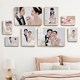照片墙装 饰创意婚纱照相框定制挂墙相册客厅沙发背景相片墙免打