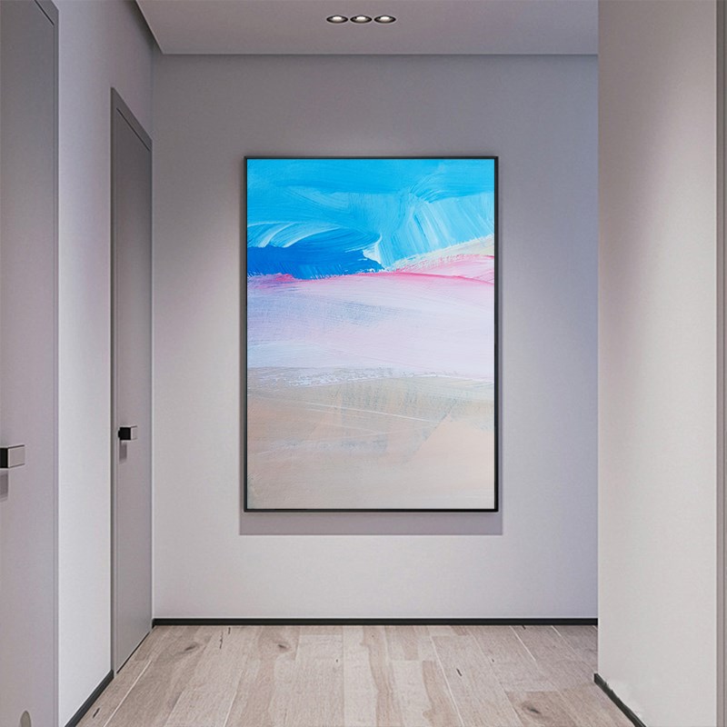 定制简约抽象酒店餐厅背景墙壁画客厅沙发装饰画玄关走廊挂画油画图片