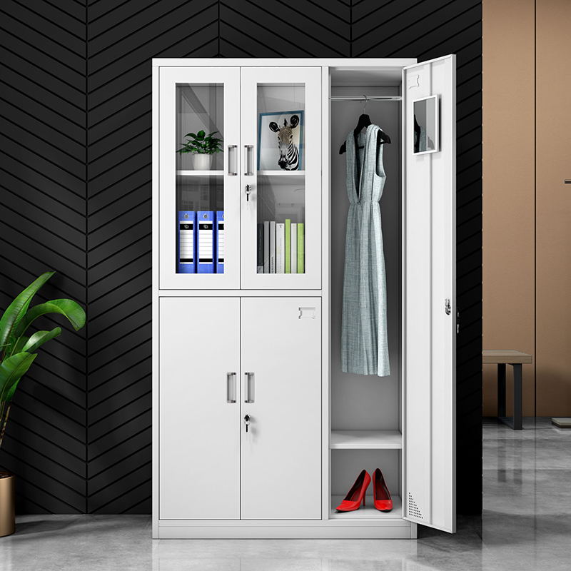 五门更衣柜员工宿舍带锁换衣柜钢制办公文件柜档案柜铁皮资料柜子