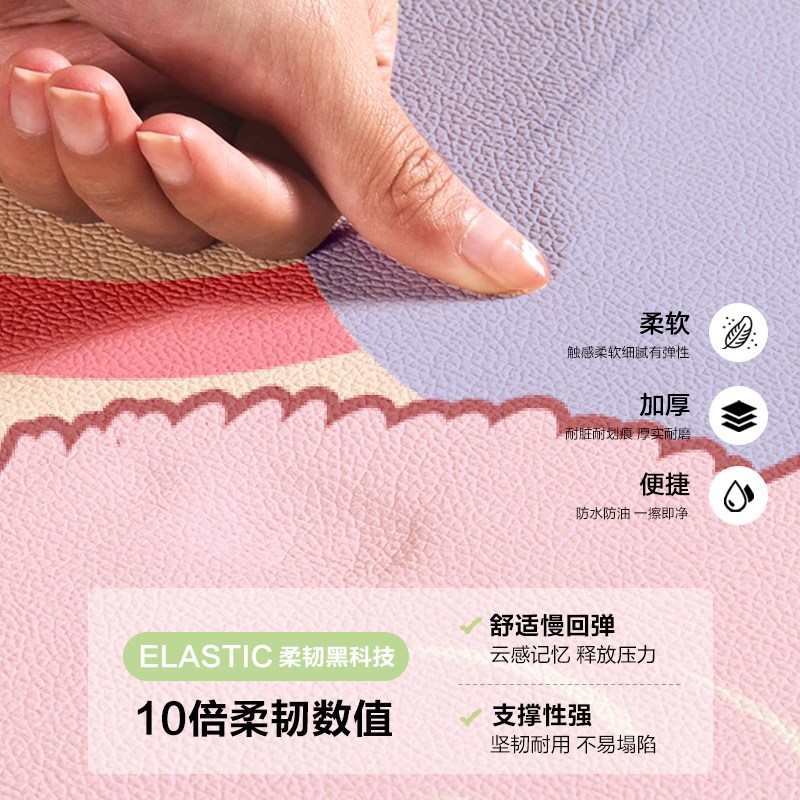 小怪兽入户门地垫进门玄关免洗可擦地毯门口皮革可裁剪耐脏门垫