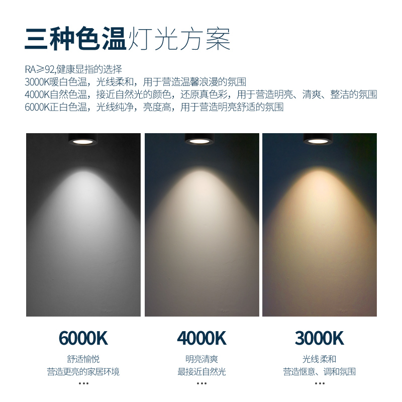 明装筒灯led长筒灯圆柱形免孔COB吸顶射灯商场店铺办公工装筒灯