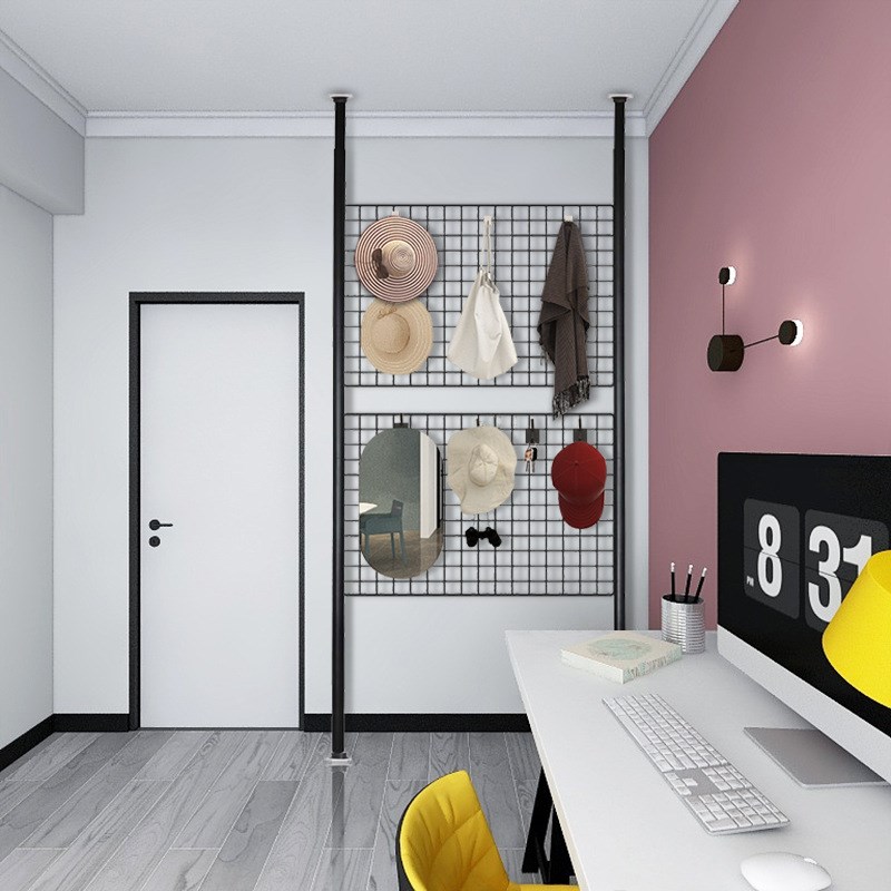 衣帽架门后门口超薄洞洞板一体顶天立地置衣架入户玄关挂衣架