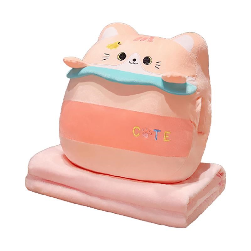 汽车用折叠午睡抱枕被子两用毯子二合一午休枕头办公室可收纳毛毯