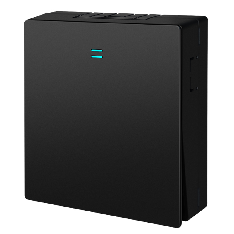 国际电工黑色明装网线电脑插座面板8型网口明线网络插口网线盒