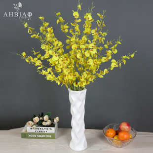 跳舞兰造景会所客厅装饰插干草干婚假仿真瓶装