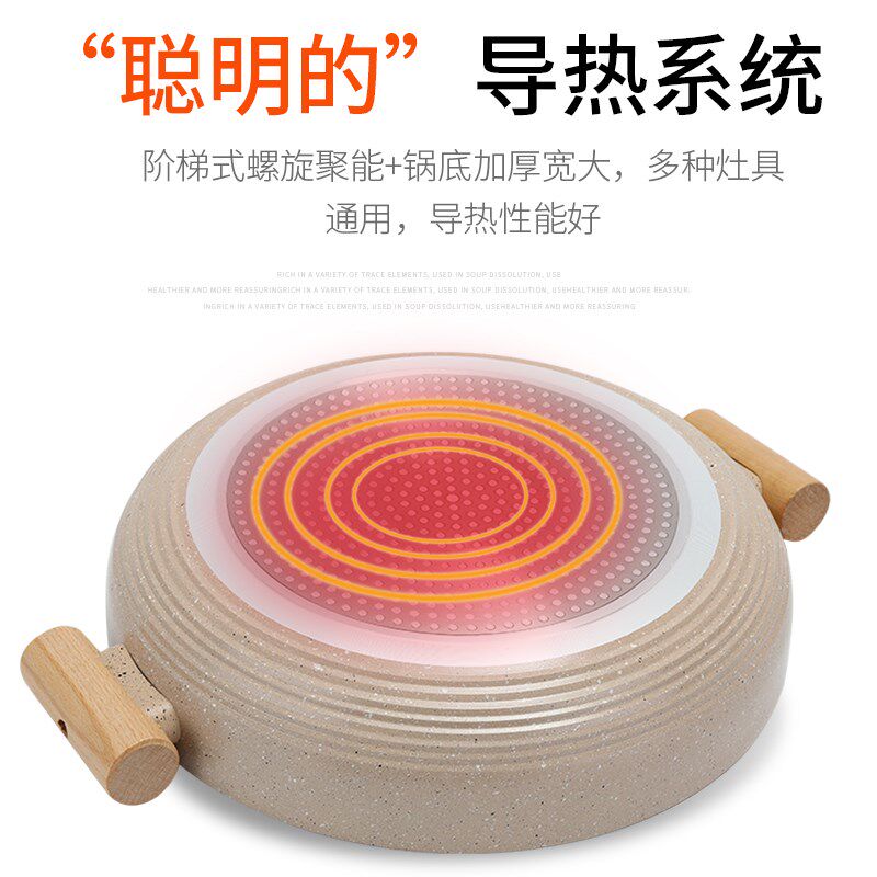 蒸汽火锅海鲜煮锅炖锅麦饭石蒸锅一体电磁炉商用多层