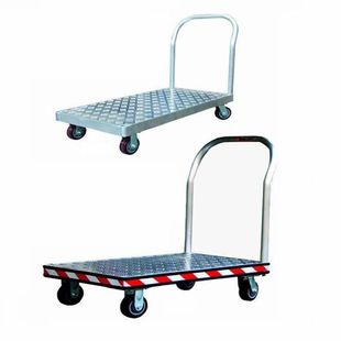 重型铝合金平板手推车 轻型铝合金平板车手拉车 铝制工具车拉货车