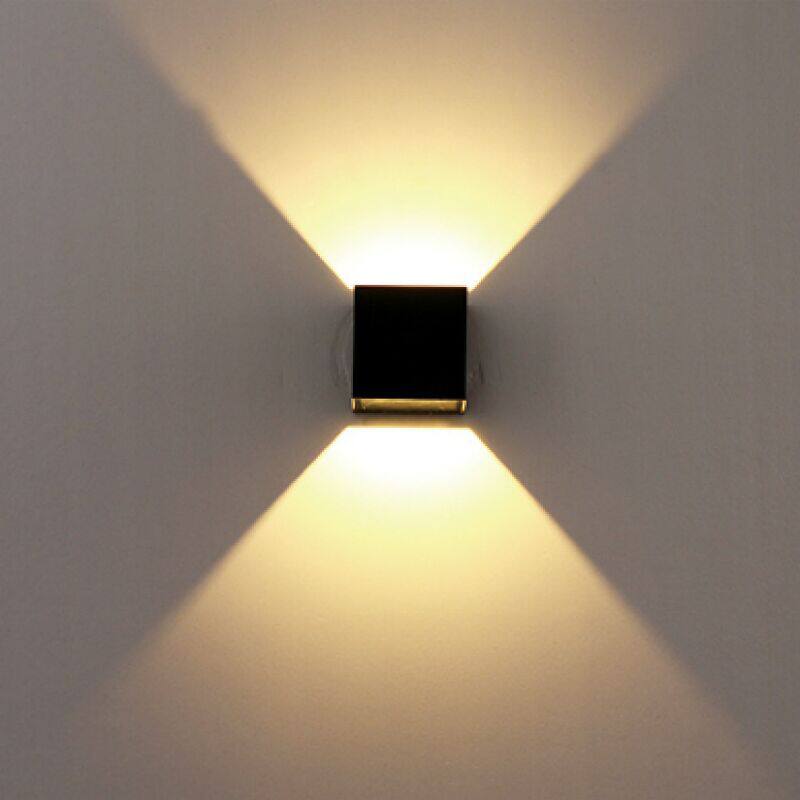 方形双头发光可调光室外走廊别墅庭院LED铝壁灯景观庭院灯