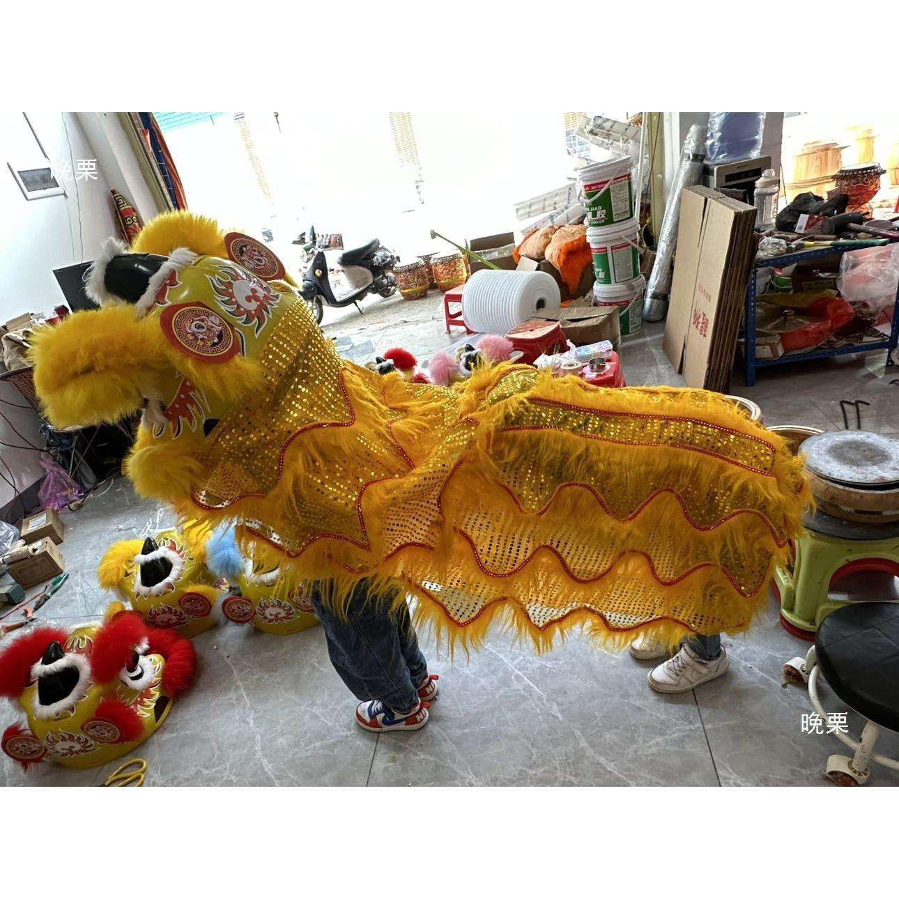 舞狮醒狮可眨眼狮头儿童国潮舞狮子玩具舞狮头幼儿表演舞狮子头
