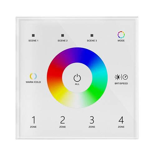 4区 AC100-240V RGB+CCT DMX主控触摸面板 T15