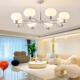 现简约奶油代玻璃客厅96吊灯法灯式 轻奢文艺餐厅灯卧室书房吊中山