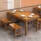 面馆桌椅餐饭店小吃店桌椅餐餐子ETN桌组合实木馆食堂桌餐厅烧烤