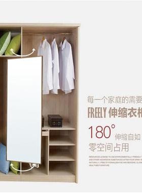 衣镜柜推拉镜旋转伸缩试衣隐镜衣BLYS-100橱藏式穿衣折镜叠全身镜