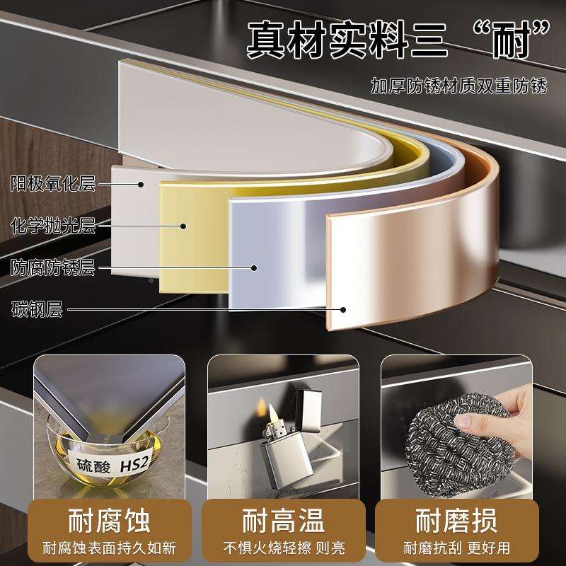 料品置层物架厨房多收纳台盒面多RS-01调功能油盐酱醋瓶调味料罐