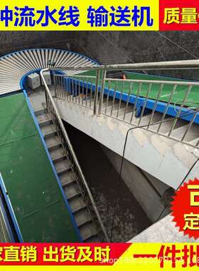 90度直角IXS传送带1输0度拐弯环形转弯机转角流8水无动力滚线筒送