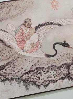 吴彬物十摹应真图卷复古书画人山水长卷八国画微喷仿85516古复制