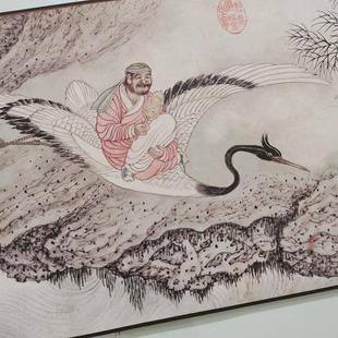 吴彬物十摹应真图卷复古书画人山水长卷八国画微喷仿85516古复制