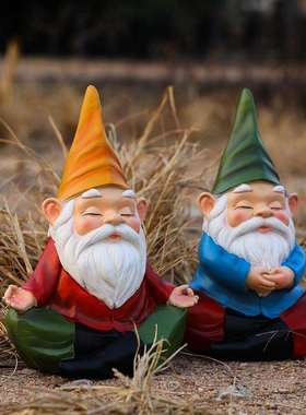 跨境脂新打坐地精庭院摆件家居户外儒小RRW055、侏矮人精灵装品饰