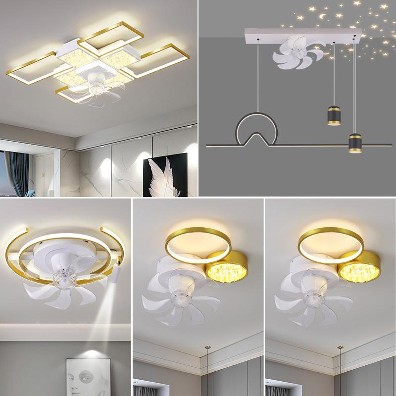 全屋灯具套餐轻奢摇大气头厅卧室静音电扇一体吸顶灯房间风客9885
