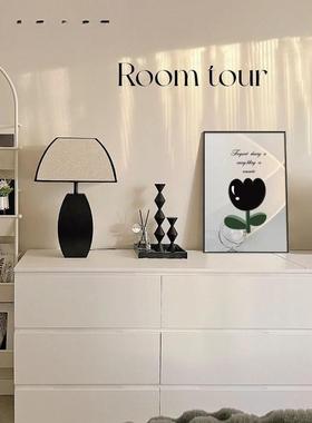 关柜桌面装饰台画黑白感客厅餐厅主厅玄卧床头梳妆摆画AL100113客