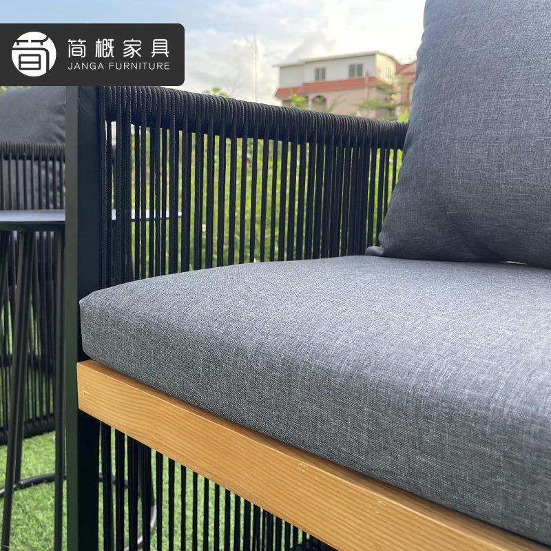 外酒绳编单户人发庭院阳台海边景沙22-7-23-区藤编家具别墅店茶几