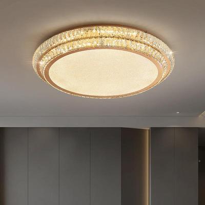 厅轻9386水晶客吸顶灯主灯现代简约奢大气卧室灯山灯具全屋202中5