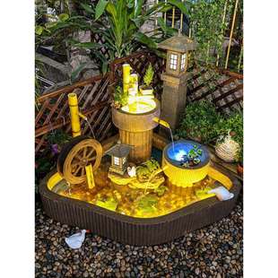 中式户景外19022花庭院园流布置水喷泉摆件阳台院子观装饰鱼池别